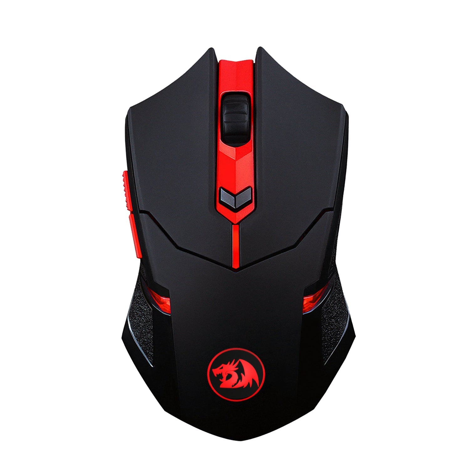 Kombo Tetikus Permainan Tanpa Wayar Redragon M601-WL-BA dan Pad Tetikus, Ergonomik, 6 Butang Boleh Atur Cara, 2400 DPI, Tetikus LED Merah, Pad Tetikus Besar untuk Permainan PC Windows - Hitam [Set Tetikus Tanpa Kord Pad Tetikus]