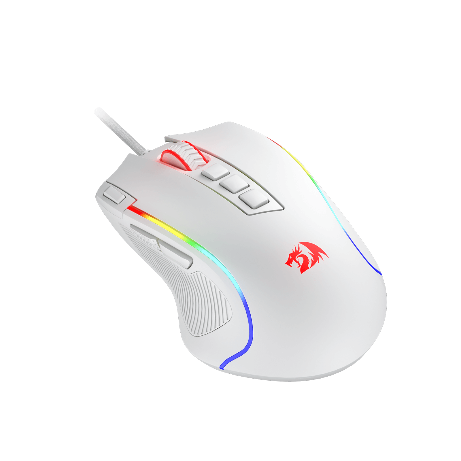 Tetikus Permainan RGB Predator Redragon M612, Tetikus Optik Berkabel 8000 DPI dengan 11 Butang Boleh Atur Cara & 5 Mod Berlampu Latar, Perisian Menyokong Butang Tembakan Pantas DIY