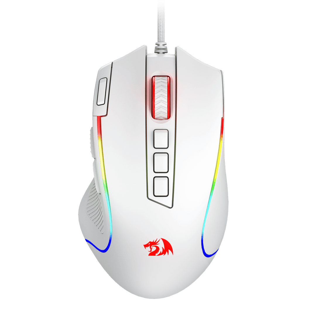 Tetikus Permainan RGB Predator Redragon M612, Tetikus Optik Berkabel 8000 DPI dengan 11 Butang Boleh Atur Cara & 5 Mod Berlampu Latar, Perisian Menyokong Butang Tembakan Pantas DIY