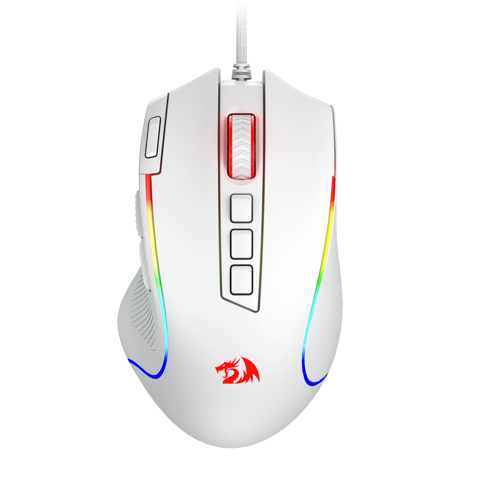 Tetikus Permainan RGB Predator Redragon M612, Tetikus Optik Berkabel 8000 DPI dengan 11 Butang Boleh Atur Cara & 5 Mod Berlampu Latar, Perisian Menyokong Butang Tembakan Pantas DIY