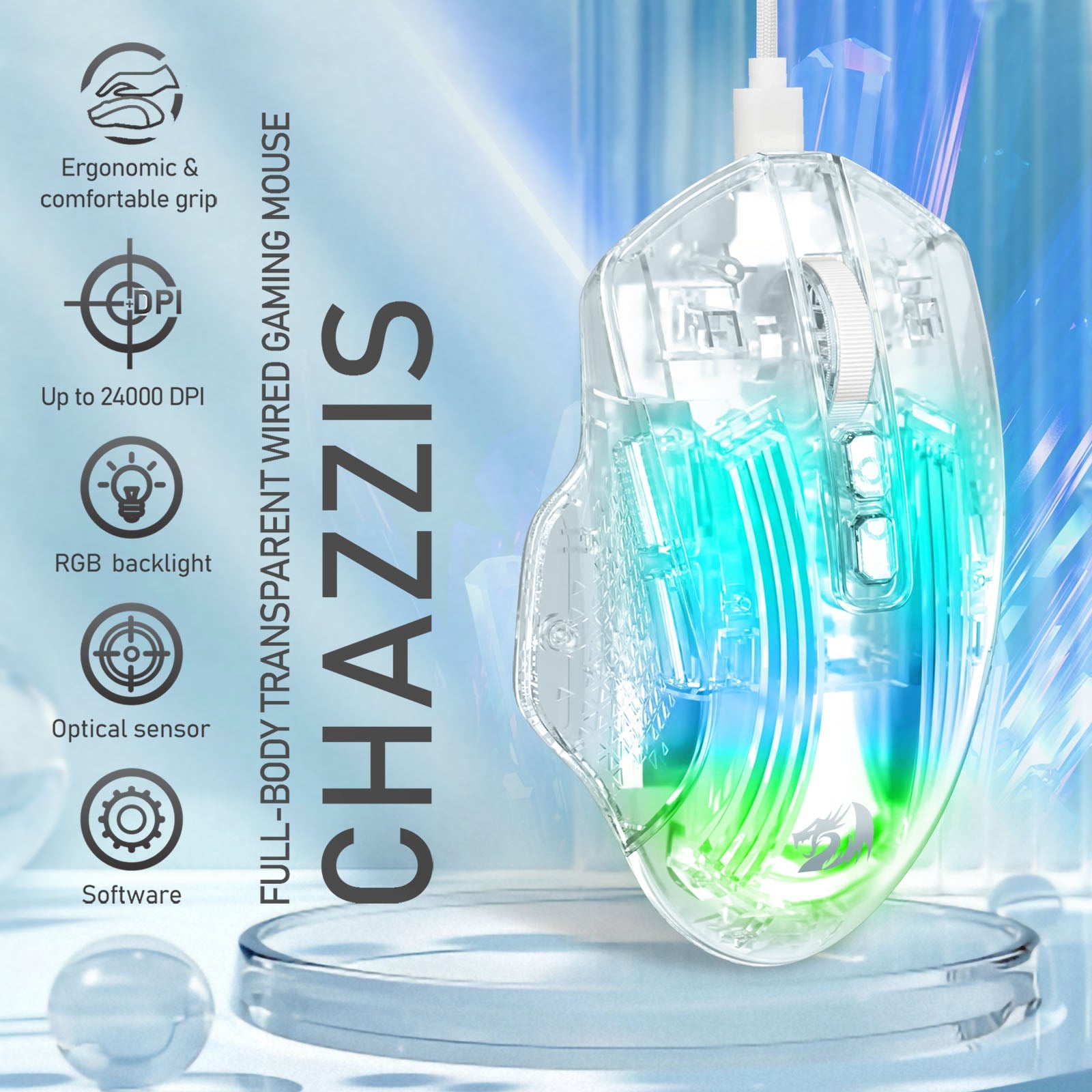 TETIKUS PERMAINAN BERWAYAR TELUS BADAN PENUH CHAZZIS M695CT
