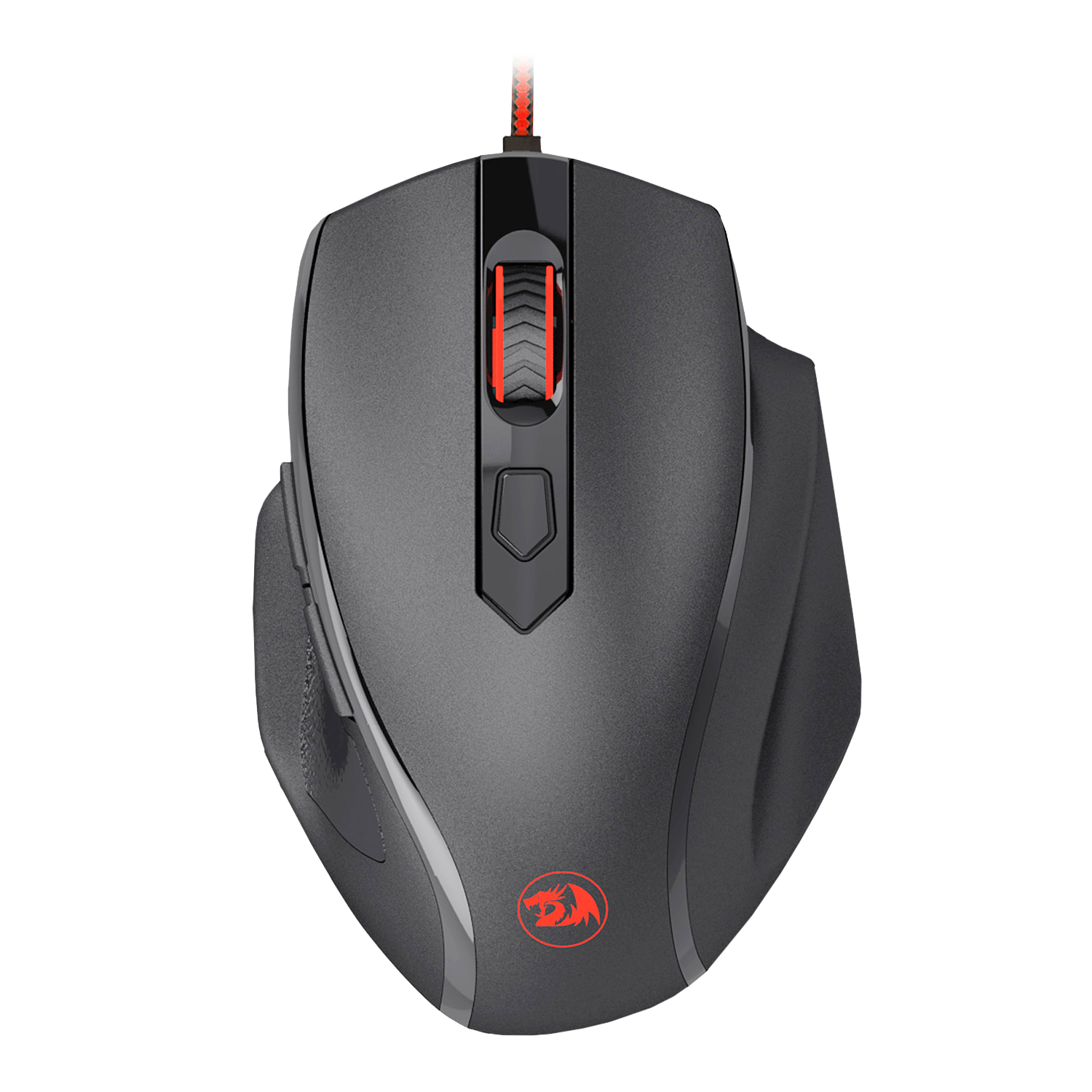Tetikus Permainan LED Merah Redragon M709-1 Tiger2 3200 DPI Tetikus Optik Berwayar untuk Pemain