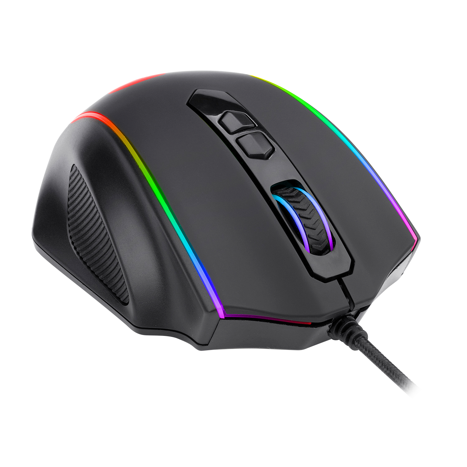 Tetikus Permainan RGB Redragon M720 Vampire, Tetikus Permainan Optik Berwayar Boleh Laras 10,000 DPI, Ergonomik Cengkaman Selesa dengan 8 Butang Boleh Atur Cara