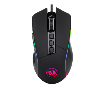 Tetikus Permainan Redragon M721-Pro Lonewolf2, Tetikus Berwayar Lampu RGB, 10 Butang Boleh Atur Cara, 32,000 DPI Boleh Laras