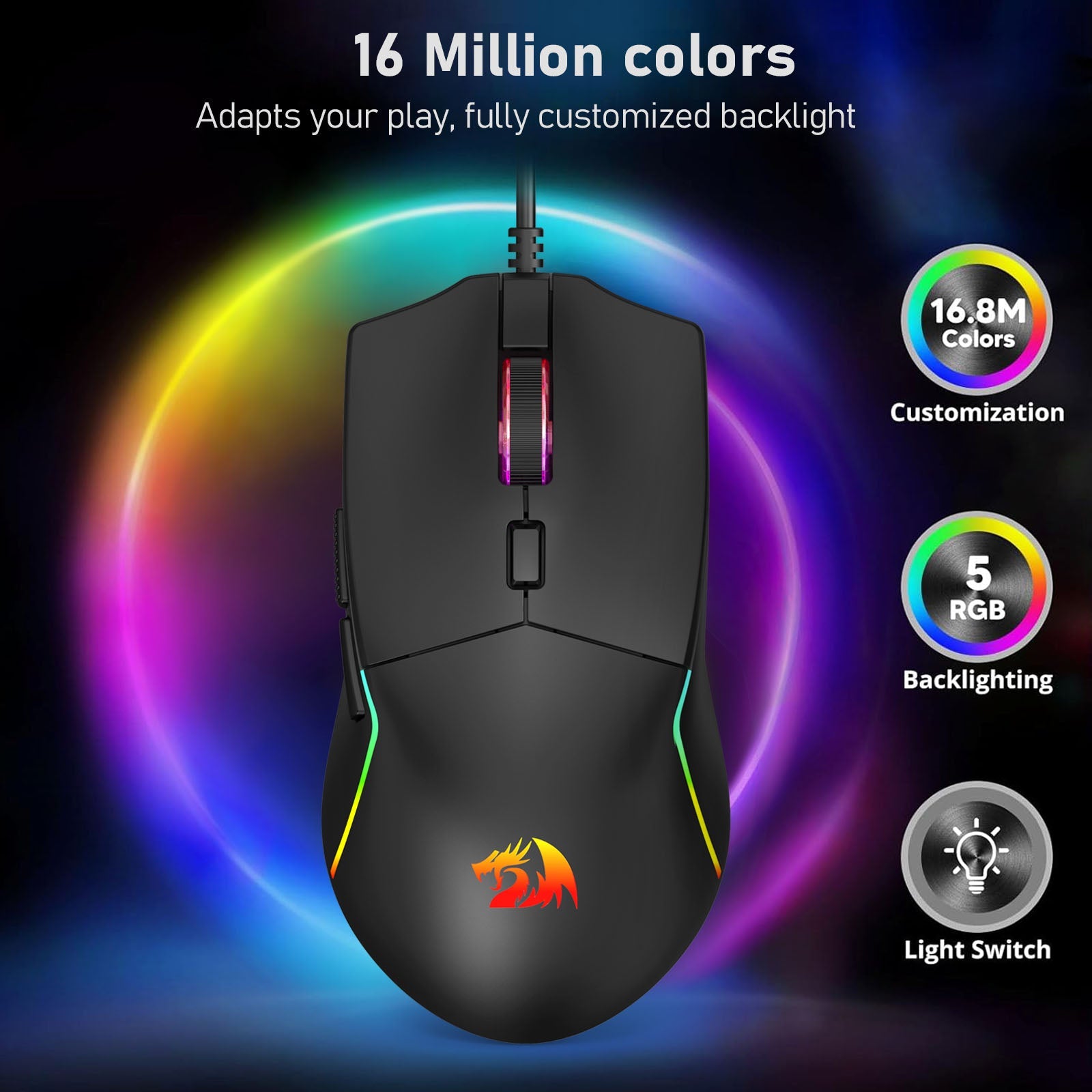 Tetikus Permainan M730-RGB Wied Sambungan