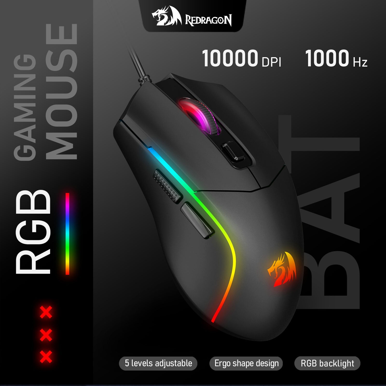 TETIKUS GAMING RGB BERWAYAR BAT M731