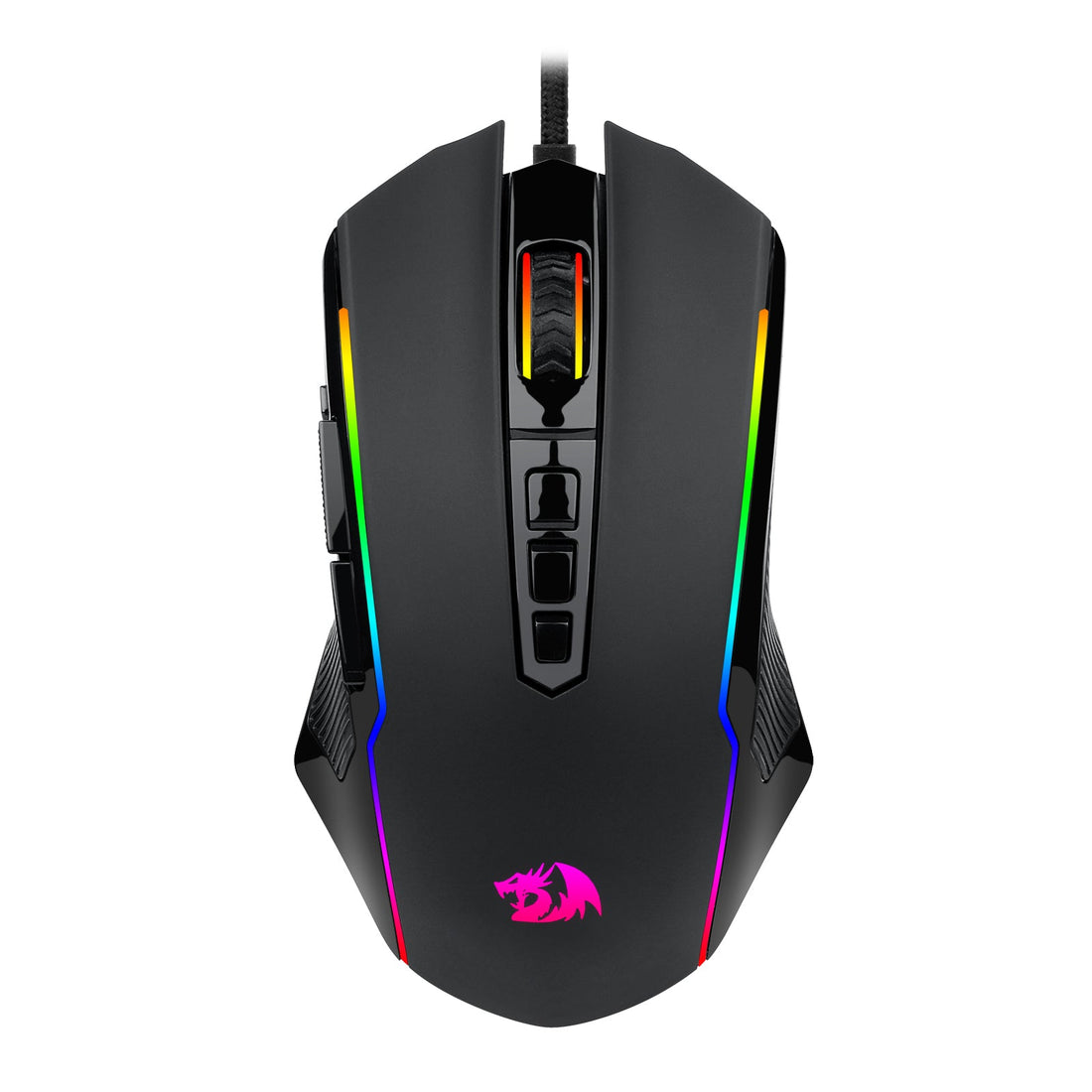 Tetikus Permainan M910-K, Tetikus Permainan PC Redragon dengan Lampu Latar RGB, 8000 DPI Boleh Laras, Tetikus Permainan Berwayar Optik dengan 9 Butang Boleh Atur Cara & Butang Tembak, Tetikus Permainan PC untuk Windows/Mac, Hitam