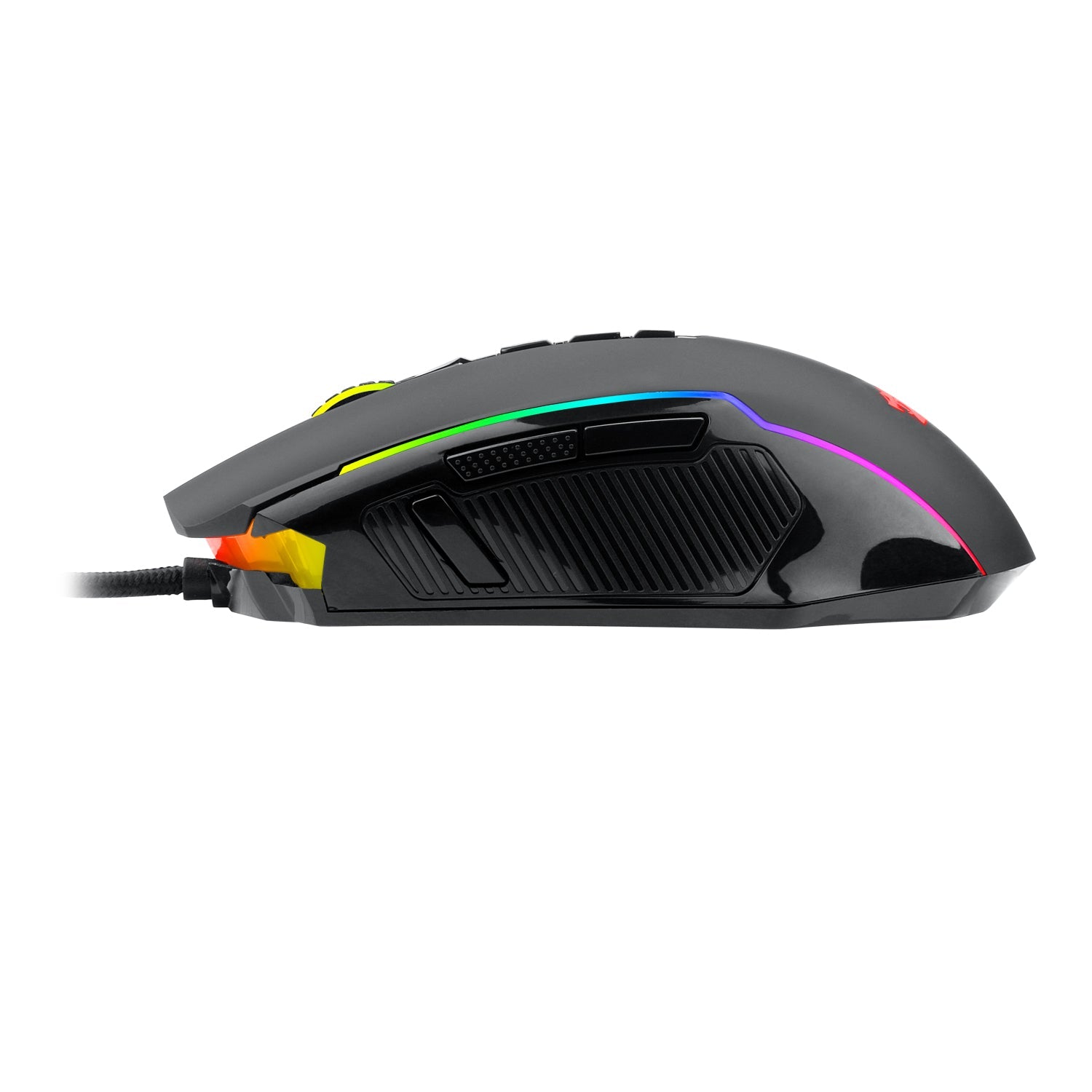 Tetikus Permainan M910-K, Tetikus Permainan PC Redragon dengan Lampu Latar RGB, 8000 DPI Boleh Laras, Tetikus Permainan Berwayar Optik dengan 9 Butang Boleh Atur Cara & Butang Tembak, Tetikus Permainan PC untuk Windows/Mac, Hitam