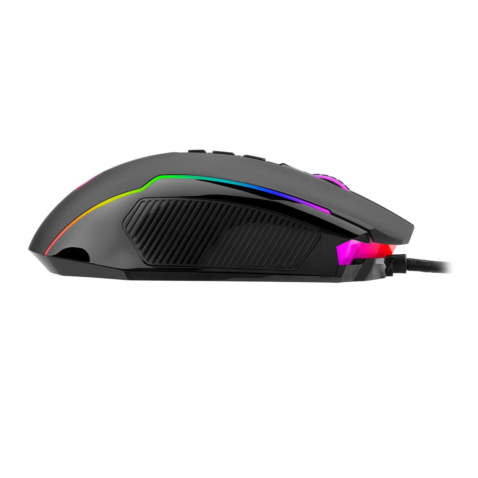 Tetikus Permainan M910-K, Tetikus Permainan PC Redragon dengan Lampu Latar RGB, 8000 DPI Boleh Laras, Tetikus Permainan Berwayar Optik dengan 9 Butang Boleh Atur Cara & Butang Tembak, Tetikus Permainan PC untuk Windows/Mac, Hitam