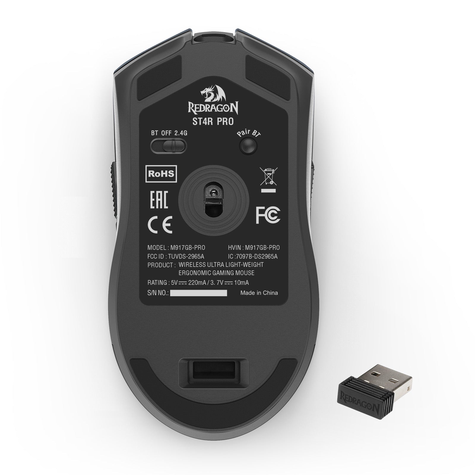 Tetikus gaming ringan sambungan 3 mod Redragon ST4R PRO M917-PRO