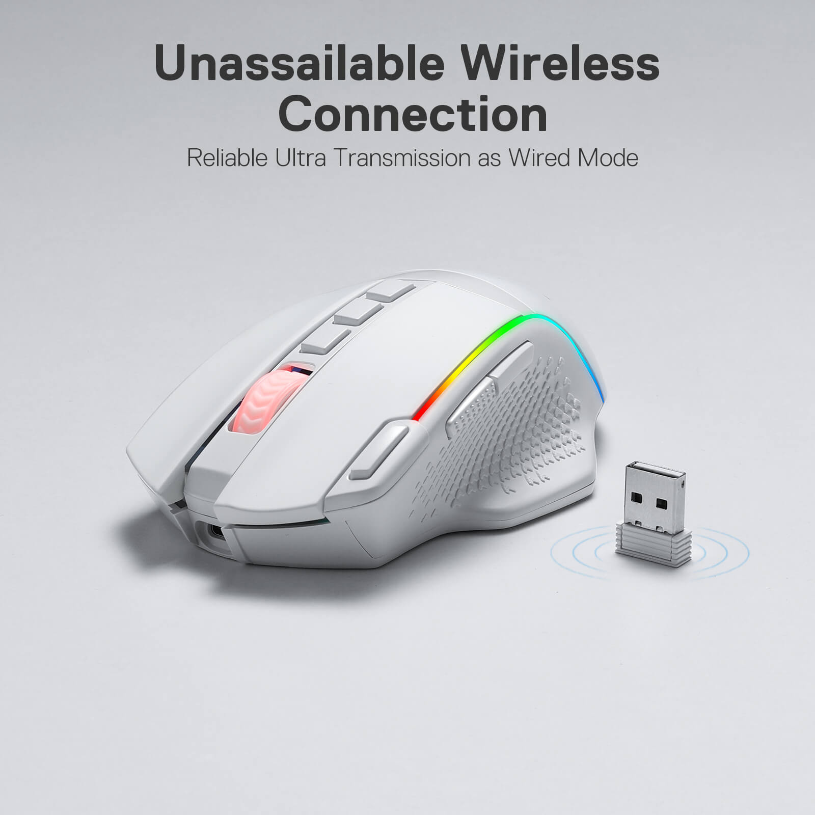 Tetikus Permainan Wayarles Redragon M991, Tetikus Permainan Berwayar/Wayarles 19000 DPI dengan Kunci Tembakan Pantas
