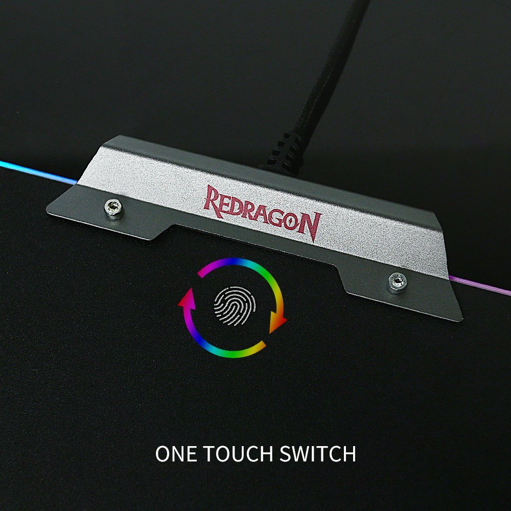 Redragon P011 Orion RGB Pad Tetikus Gaming dengan 9 Tetapan Cahaya Berbeza, Permukaan Keras untuk Pemain Profesional 350 x 250 x 3.6mm