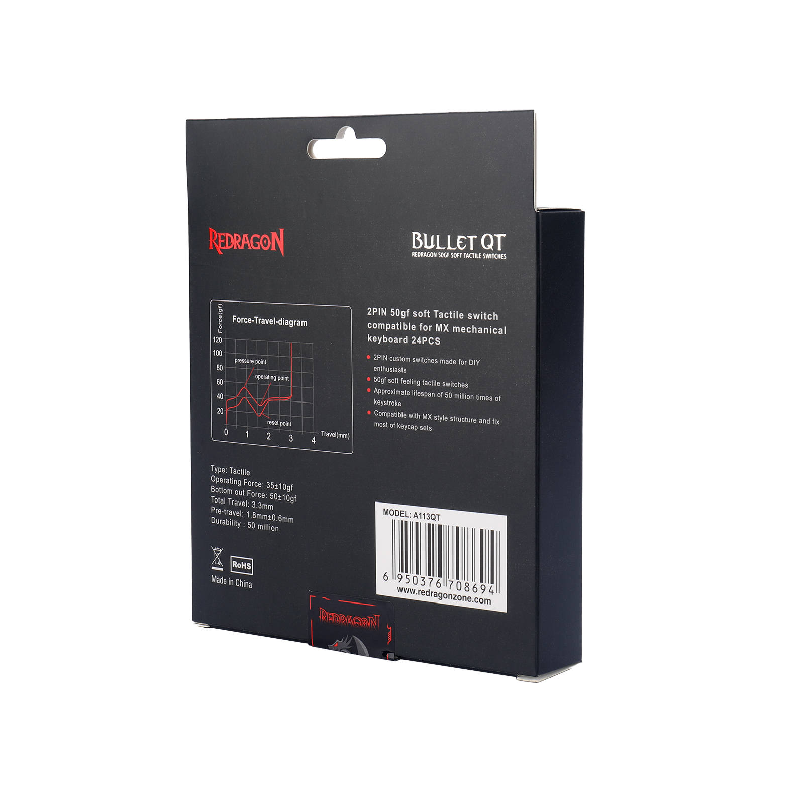 RedragonA113Bullet-QTSoftTactileMechanicalSwitch