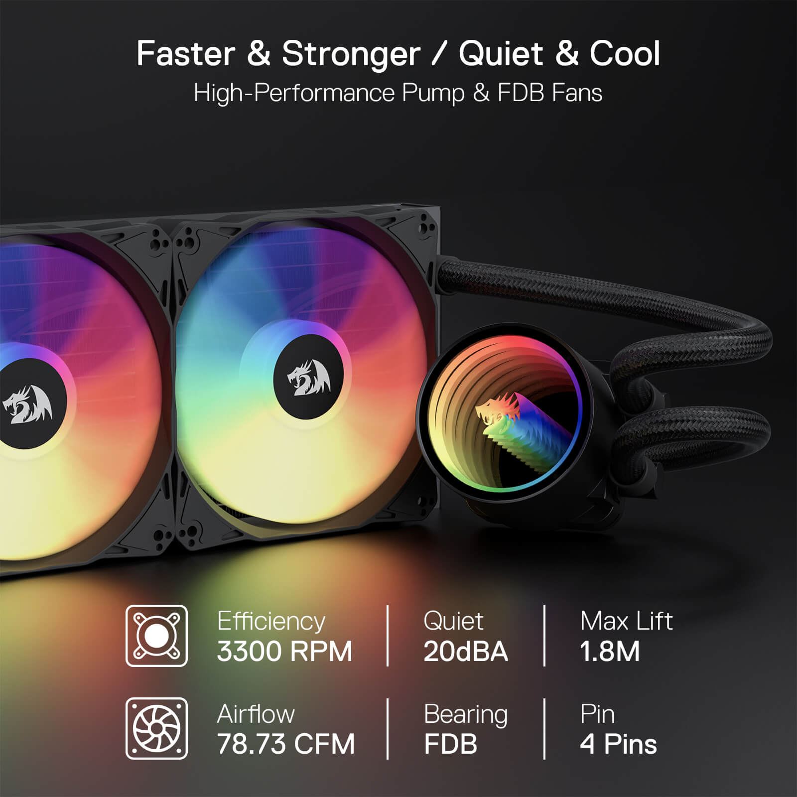 Sistem Penyejuk Cecair ARGB Redragon HL240/HL360