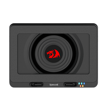 Redragon GCP512 Laptop Cooling Pad with 5.9" Fan, Rapid Cooling for 15-17 Inch Laptops, Variable Speed Control, 4 Adjustable Heights, RGB Quiet Cooling Pad with Phone Stand