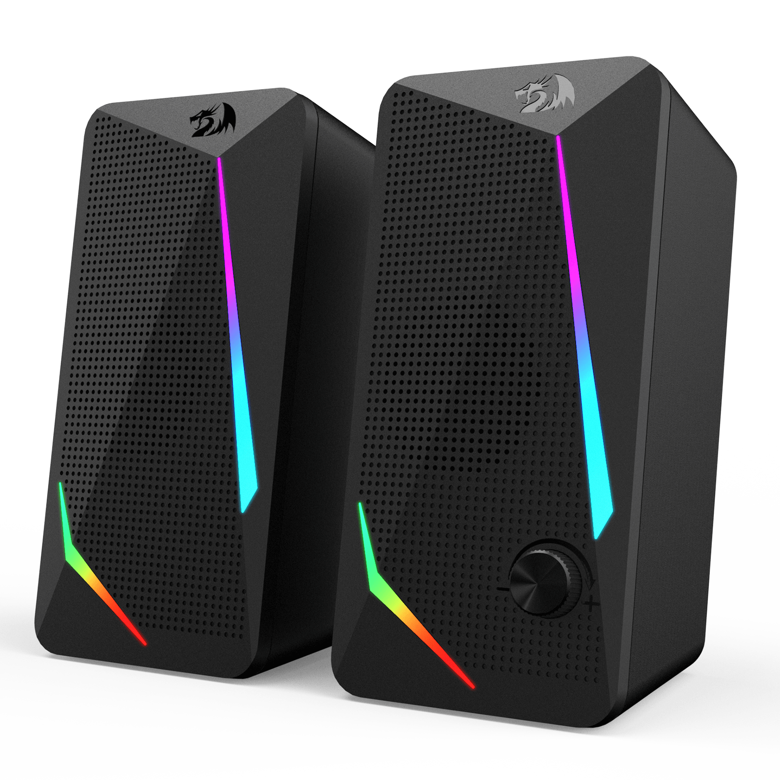 Pembesar Suara Permainan Redragon GS510 Waltz 2.0 Saluran Pembesar Suara Stereo Komputer PC dengan 4 Mod Lampu Latar LED Berwarna-warni