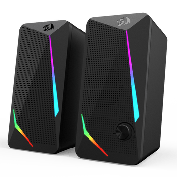 Pembesar Suara Permainan Redragon GS510 Waltz 2.0 Saluran Pembesar Suara Stereo Komputer PC dengan 4 Mod Lampu Latar LED Berwarna-warni
