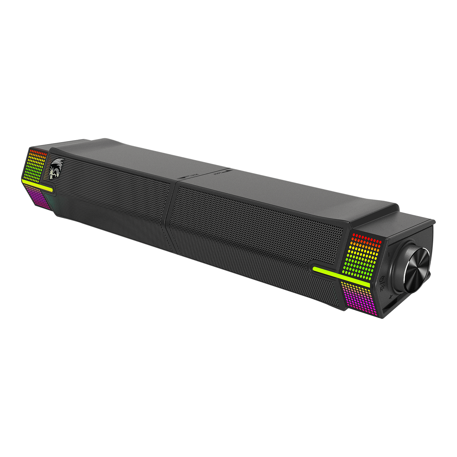 Pembesar Suara Desktop RGB Wayarles Redragon GS511, Bar Bunyi PC Gaming 2.0 dengan BT 5.3/Mod USB, Reka Bentuk Dwi-Main, Bunyi Stereo dan Bes yang Kaya, Lampu Latar RGB & Kawalan Semua-dalam-satu, Dikuasakan USB