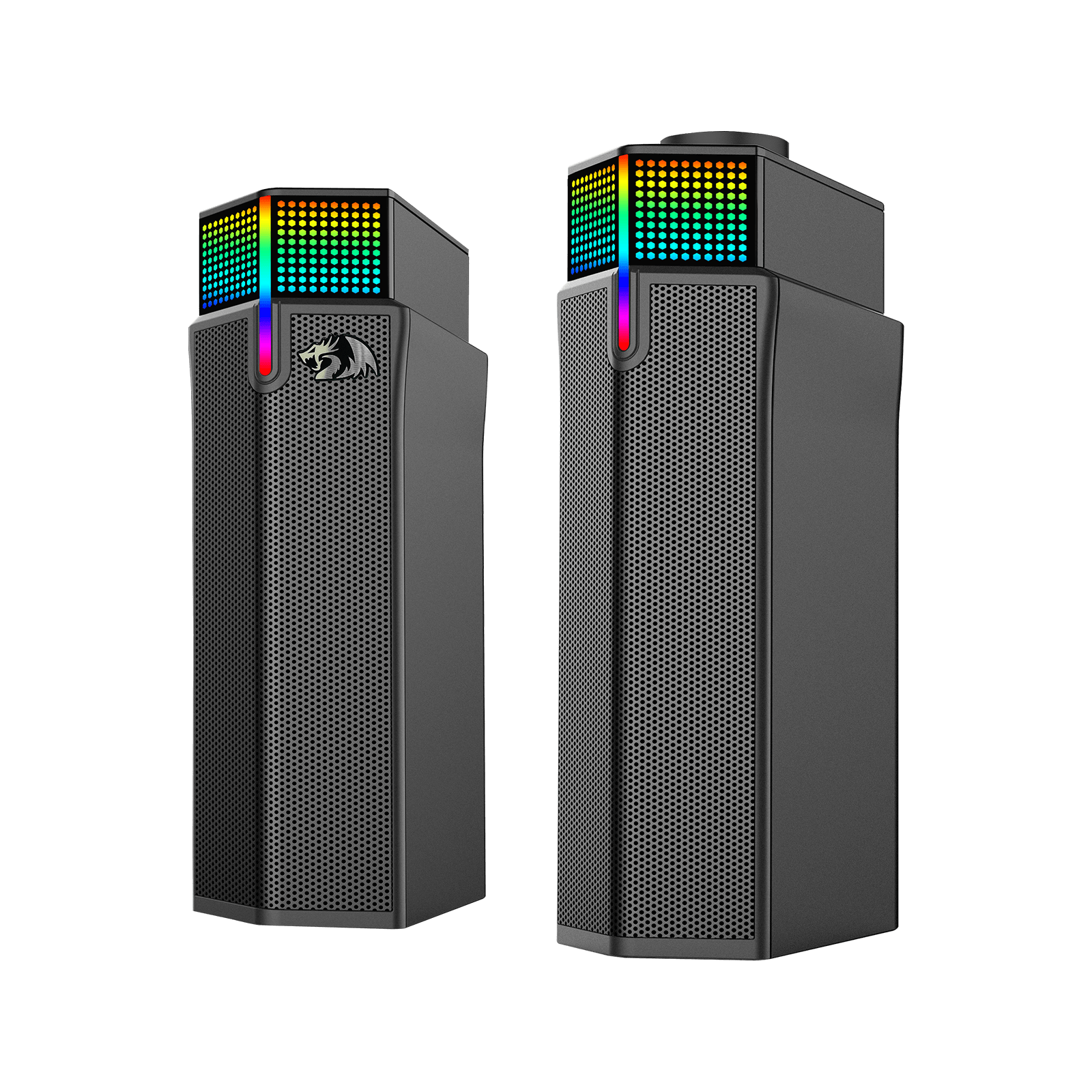 Pembesar Suara Desktop RGB Wayarles Redragon GS511, Bar Bunyi PC Gaming 2.0 dengan BT 5.3/Mod USB, Reka Bentuk Dwi-Main, Bunyi Stereo dan Bes yang Kaya, Lampu Latar RGB & Kawalan Semua-dalam-satu, Dikuasakan USB