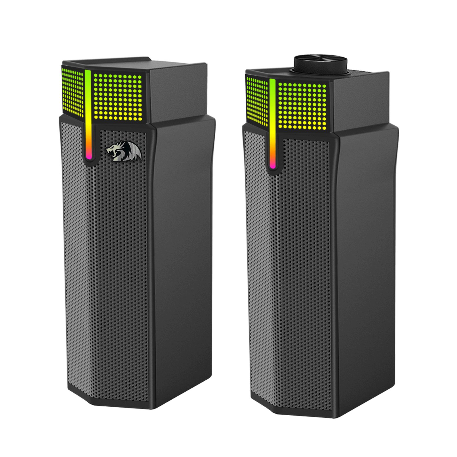 Pembesar Suara Desktop RGB Wayarles Redragon GS511, Bar Bunyi PC Gaming 2.0 dengan BT 5.3/Mod USB, Reka Bentuk Dwi-Main, Bunyi Stereo dan Bes yang Kaya, Lampu Latar RGB & Kawalan Semua-dalam-satu, Dikuasakan USB