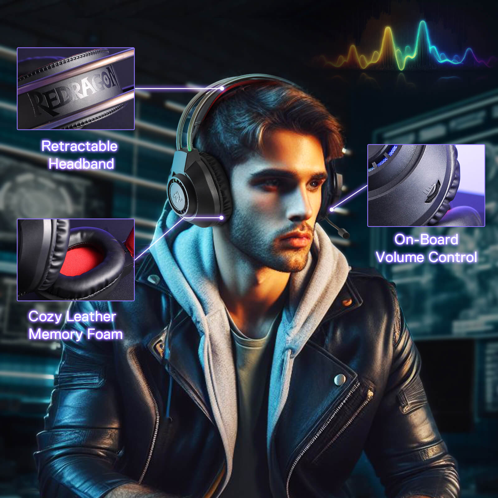 Redragon H231 Scream Wired Gaming Headset, Multi-Platforms Headphone