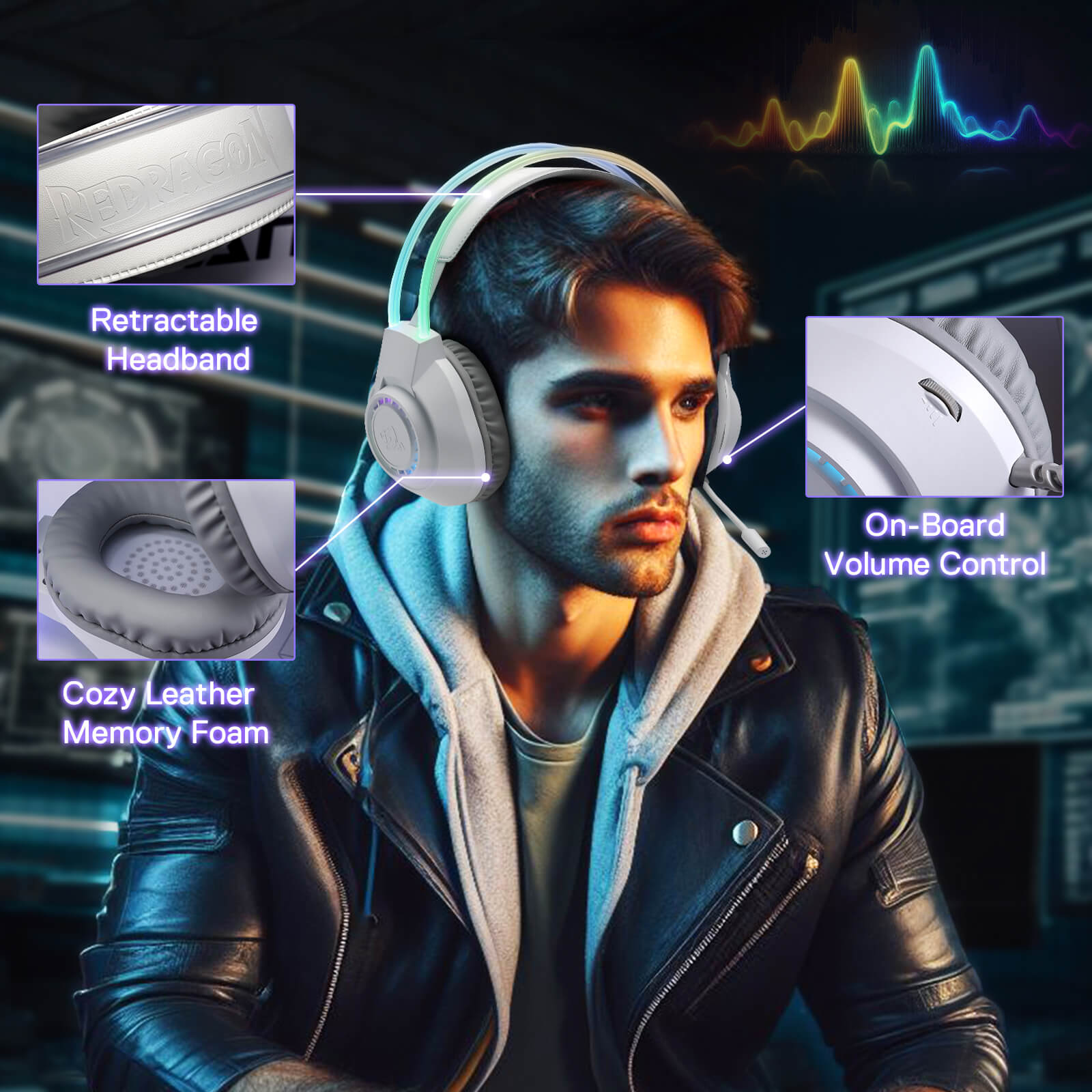 Redragon H231 Scream Wired Gaming Headset, Multi-Platforms Headphone