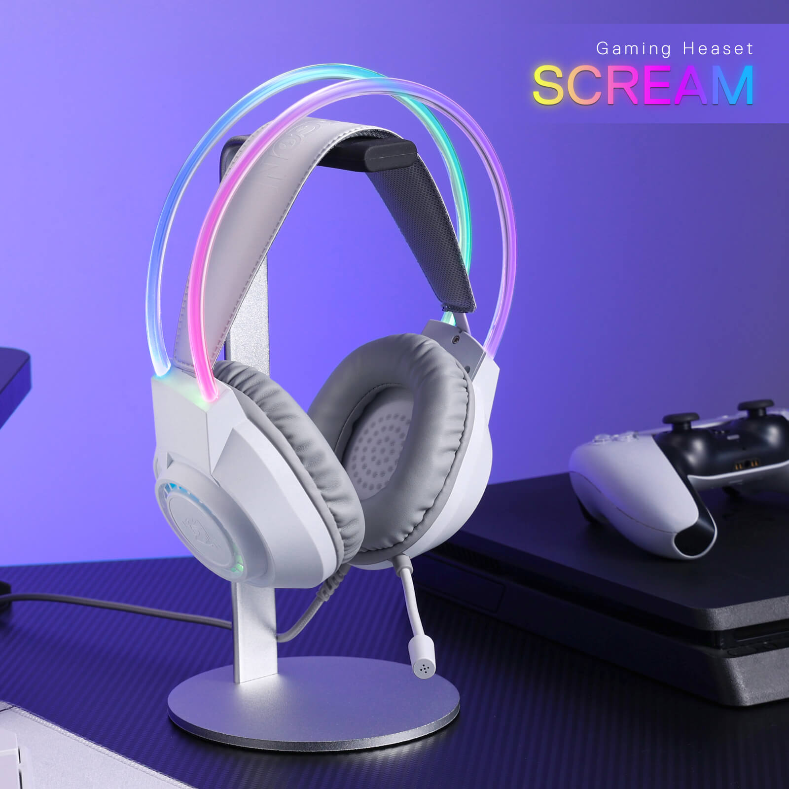 Redragon H231 Scream Wired Gaming Headset, Multi-Platforms Headphone