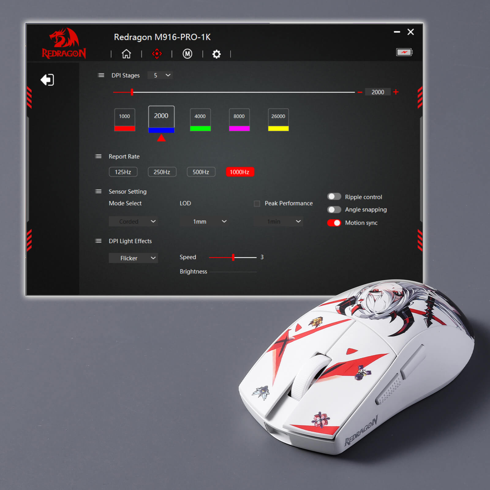 Redragon K686 Pro SE Keyboard in a Gaming Setup with Customizable RGB Lighting and Anime-Themed Design