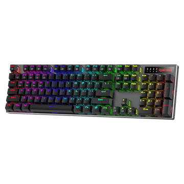 Papan Kekunci Gaming RGB Wayarles Dinaik Taraf Redragon K556 PRO, Papan Kekunci Mekanikal Aluminium Tri-Mod BT/2.4Ghz dengan Sambungan Tanpa Lengah, Suis Merah Senyap Linear Boleh Tukar Panas