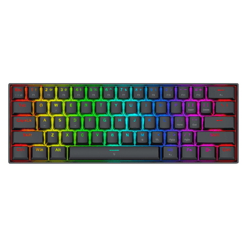 Redragon K617 HE Rapid Trigger Gaming Keyboard, 60% 61 Keys Wired Mechanical Keyboard w/Hyper-Fast Actuation, Dedicated Hall Effect Magnetic Switch, Actuation Point Adjustable, Essential Black