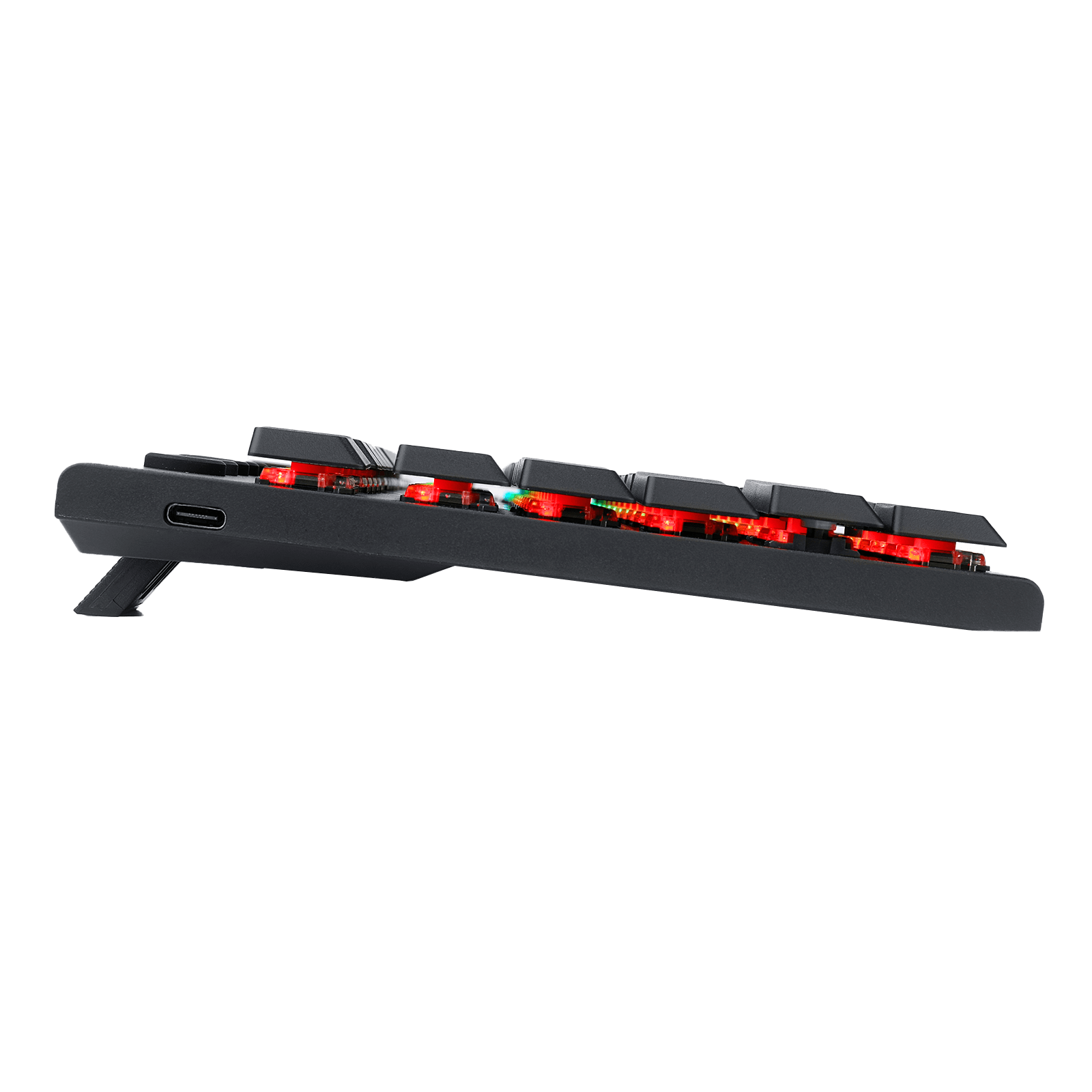 Papan Kekunci Mekanikal RGB Redragon K619 Horus, Papan Kekunci Permainan Berwayar Reka Bentuk Ultra-Nipis dengan Kekunci Profil Rendah, Kawalan Media Khusus & Suis Merah Linear, Perisian Pro Disokong