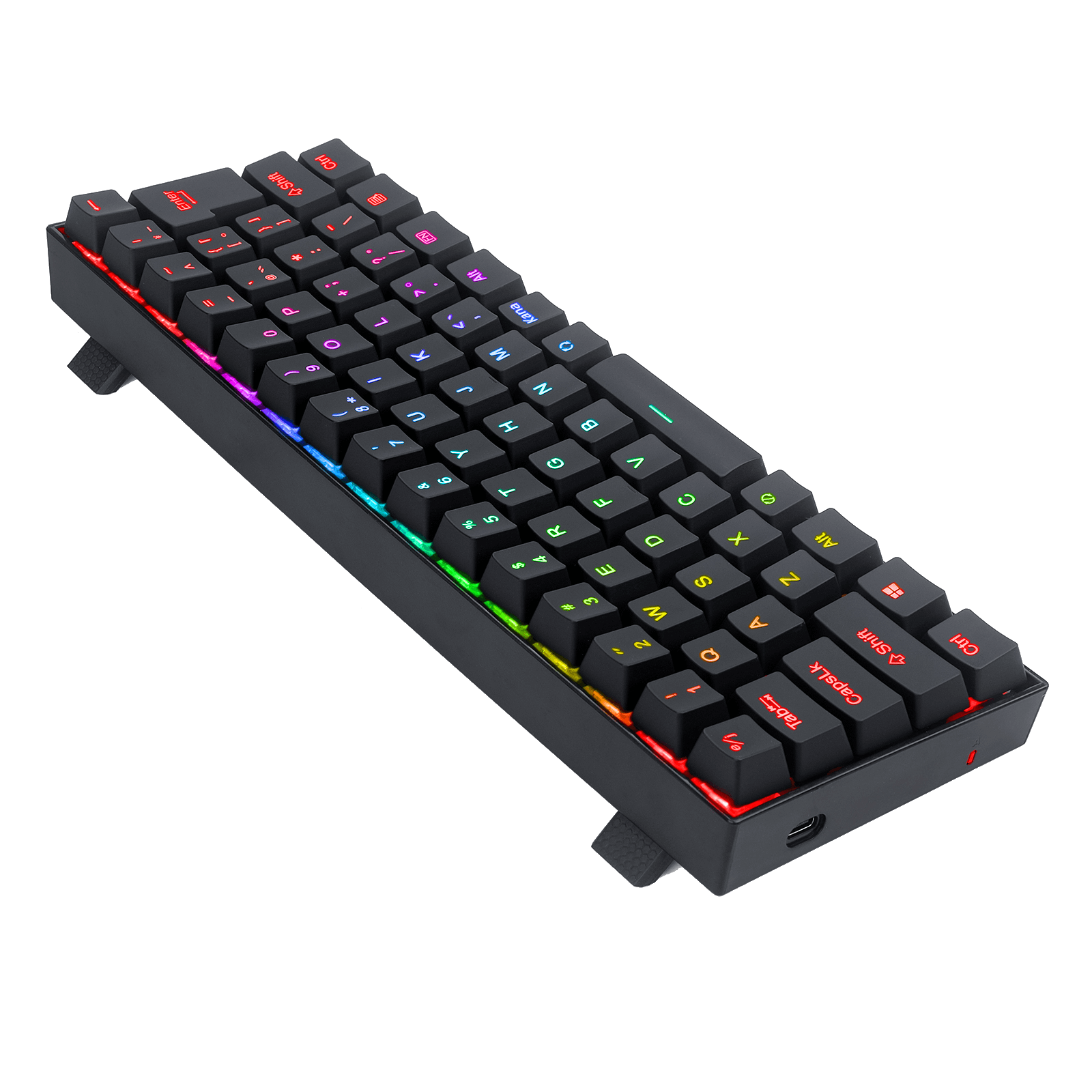 Papan kekunci mekanikal berwayar 66 kekunci mudah alih Redragon K630RGB-JPTI susun atur Jepun