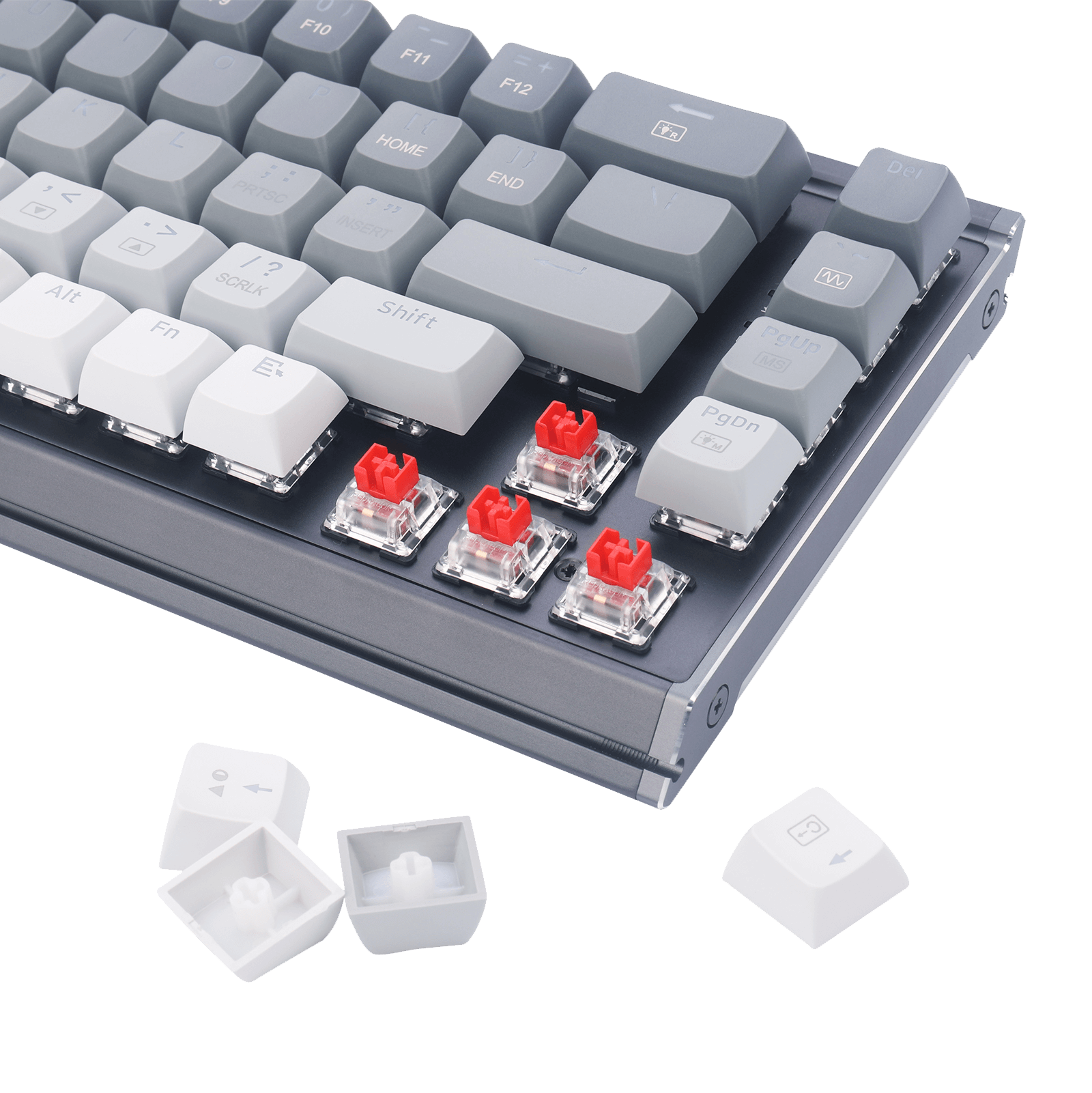 Papan Kekunci Mekanikal RGB Aluminium Redragon K641 SHACO PRO 60%, Papan Kekunci Permainan Padat 3 Mod Bluetooth/2.4Ghz/Berwayar 68 Kekunci dengan Kaki Telefon Boleh Tanggal/Penutup Kekunci Bergradien/Soket Tukar Panas Dinaik Taraf