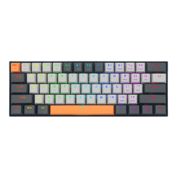 Papan Kekunci Gaming RGB Berwayar Redragon K644 SE 65%, Papan Kekunci Mekanikal Padat Boleh Tukar Panas 61 Kekunci dengan Soket PCB Tukar Panas yang Dinaik Taraf & Saiz 1.2X Lebih Besar Kreatif, Suis Linear Merah Senyap
