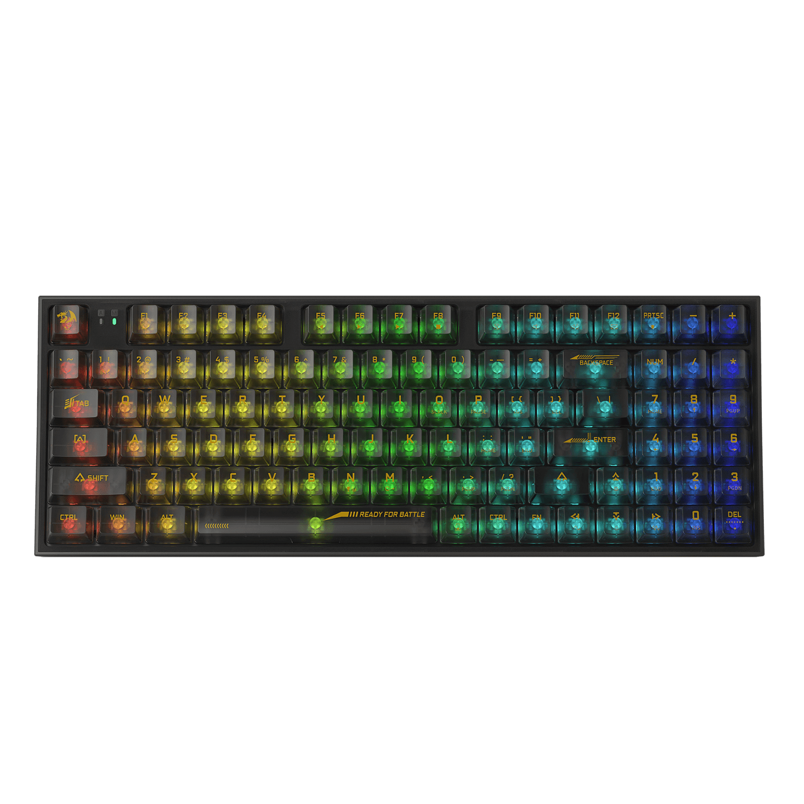 Papan Kekunci Permainan RGB Wayarles 3-Mod 90% Redragon K658 PRO SE, Papan Kekunci Mekanikal Tukar Pantas Sepenuhnya Lutsinar 94 Kekunci dengan Soket Dinaik Taraf, Buih Penyerap Bunyi, Numpad Penuh, Suis Kustom Lutsinar