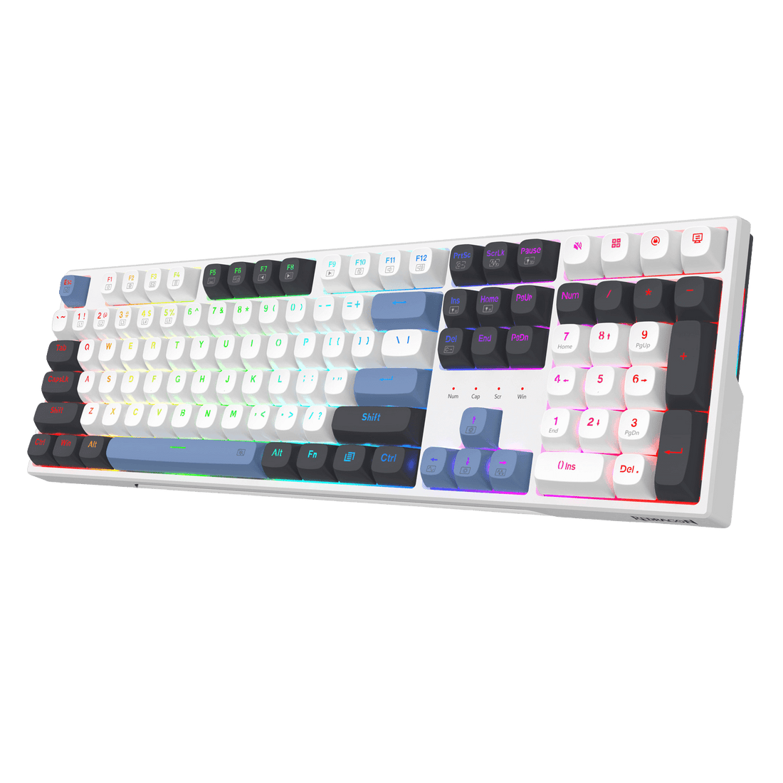 Redragon K668 Wired Gasket RGB Gaming Keyboard, 108 Keys Mechanical Keyboard w/Extra 4 Hotkeys, Upgraded Hot-swappable Socket, Sound Absorbing Foam, Mixed Color Keycaps, Custom Linear Switch