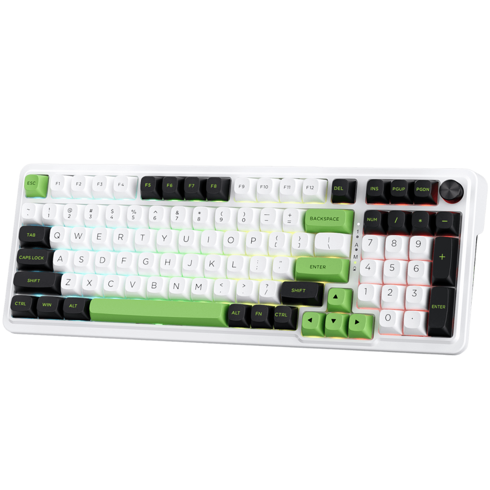 Redragon K686 PRO 98 Keys Wireless Gasket RGB Gaming Keyboard, 3-Mode PBT Mechanical Keyboard w/Hot-Swap Socket, Dedicated Knob Control & 5-Layer Noise Dampening, Custom Linear Switch