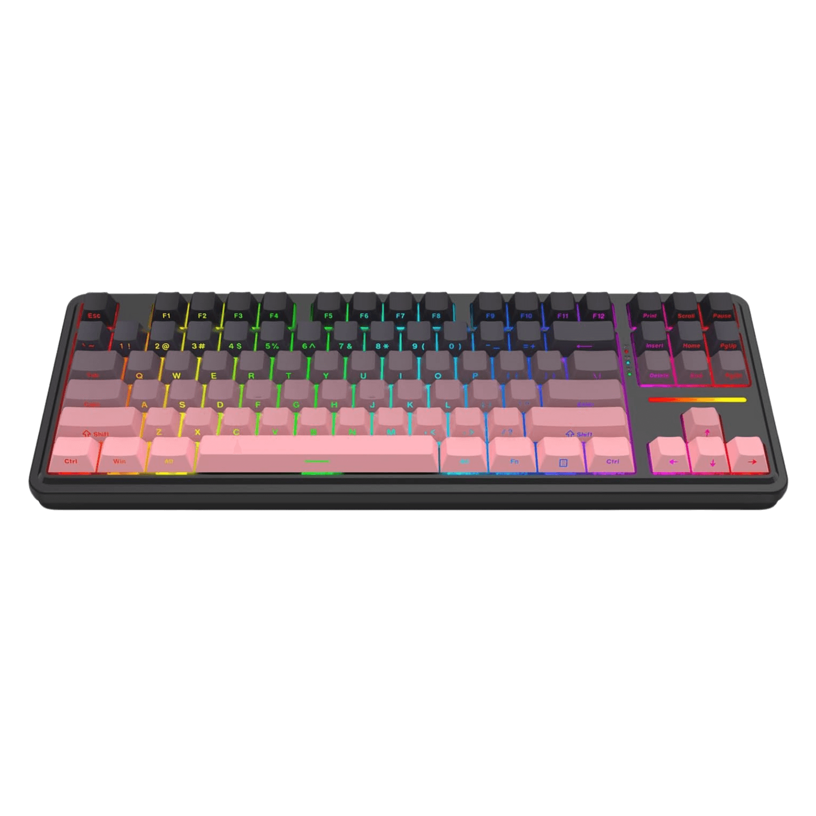 Redragon K728 PRO 80% Wireless Gasket Gaming Keyboard, 3-Mode 87 Keys TKL Mechanical Keyboard w/South-Facing LED & Hot-Swap Socket, 5-Layer Noise Dampening, Custom Linear Switch, PBT Gradient Keycaps