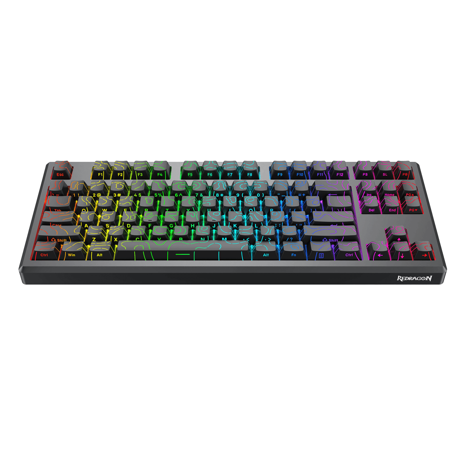 Redragon K737 PRO Wireless 87 Keys Gasket Gaming Keyboard, 80% Premium CNC Aluminum Mechanical Keyboard, Hot-Swap South-Facing LED Socket, 5-Layer Noise Dampening, Side-Printed PBT Contour Line Keycap