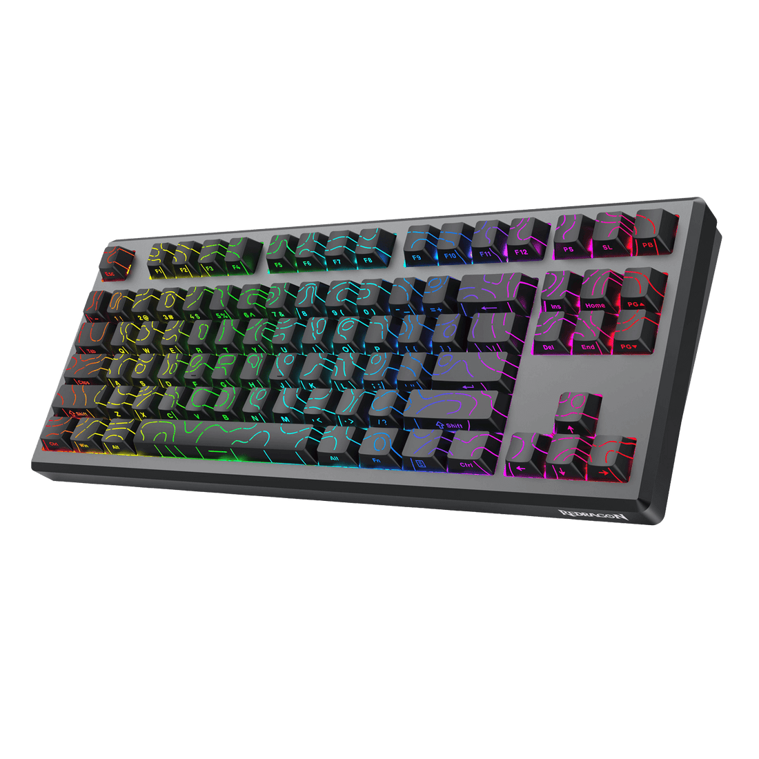 Redragon K737 PRO Wireless 87 Keys Gasket Gaming Keyboard, 80% Premium CNC Aluminum Mechanical Keyboard, Hot-Swap South-Facing LED Socket, 5-Layer Noise Dampening, Side-Printed PBT Contour Line Keycap