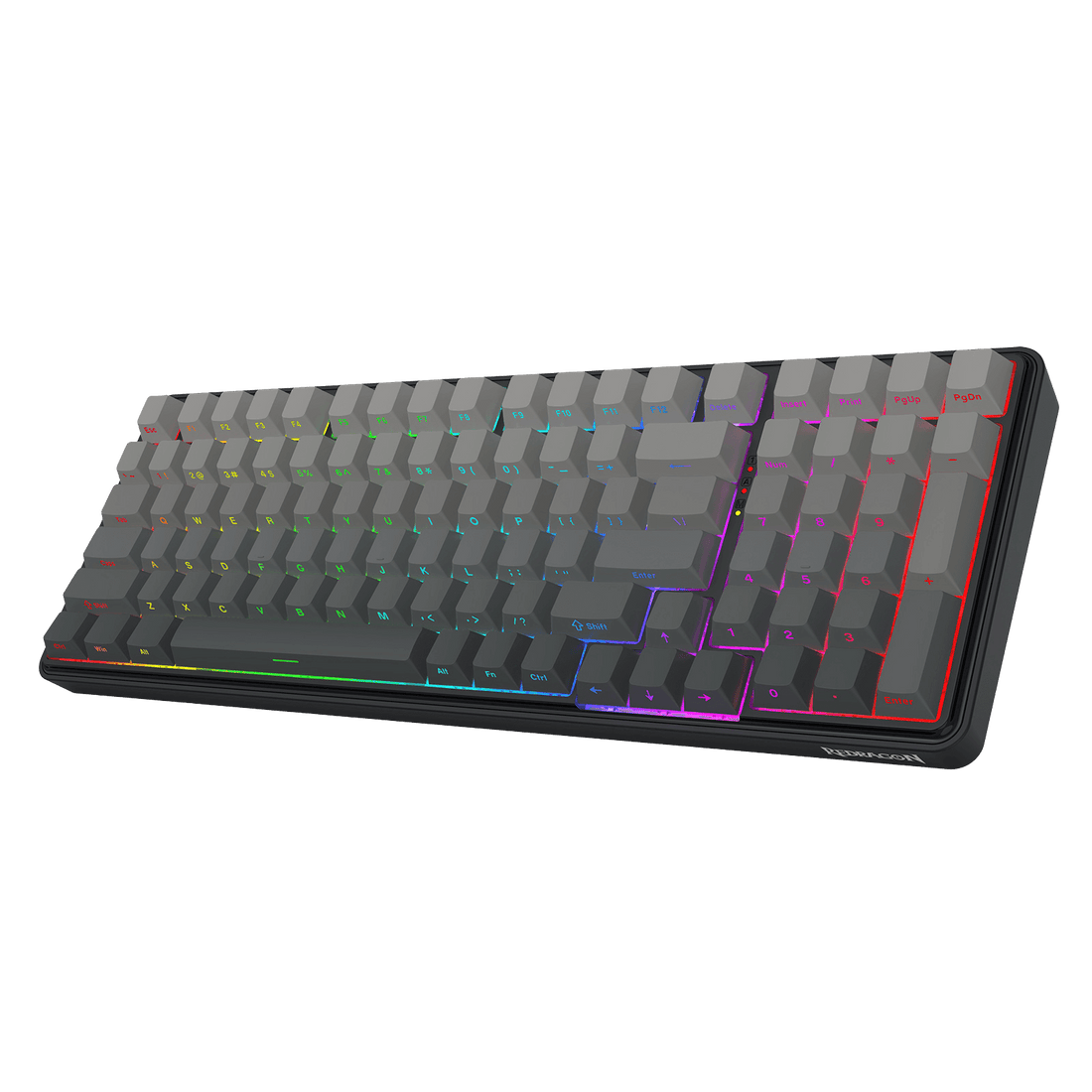 Redragon K744 PRO 99 Keys Wireless Gasket RGB Gaming Keyboard, 3-Mode Mechanical Keyboard w/Hot-Swap Socket, Round PBT Keycaps & 5-Layer Noise Dampening, Custom Linear Switch