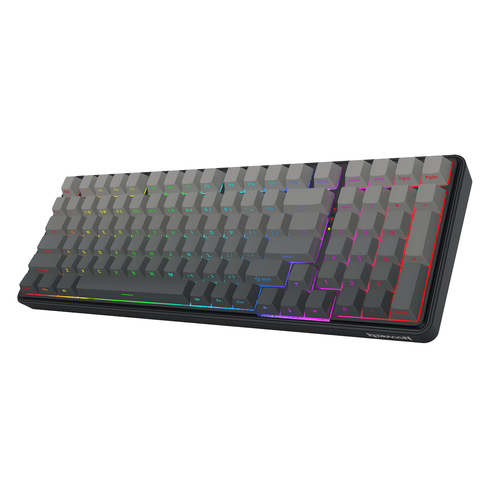 Redragon K744 PRO 99 Keys Wireless Gasket RGB Gaming Keyboard, 3-Mode Mechanical Keyboard w/Hot-Swap Socket, Round PBT Keycaps & 5-Layer Noise Dampening, Custom Linear Switch