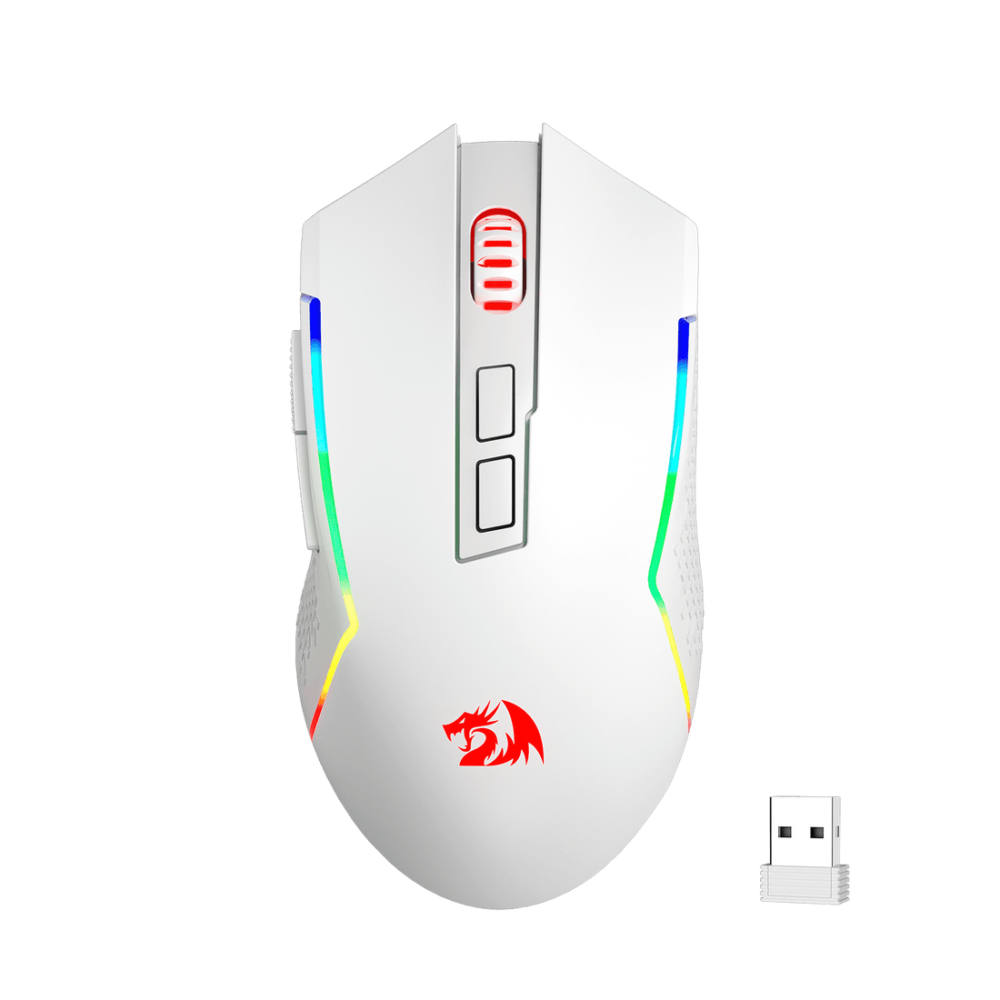Redragon M693 Tetikus Permainan Bluetooth Wayarles, Tetikus Gamer Berwayar/Wayarles 8000 DPI dengan Sambungan 3-Mod, BT & Wayarles 2.4G, 7 Butang Makro, Kapasiti Kuasa Tahan Lama dan Lampu Latar RGB untuk PC/Mac/Komputer Riba
