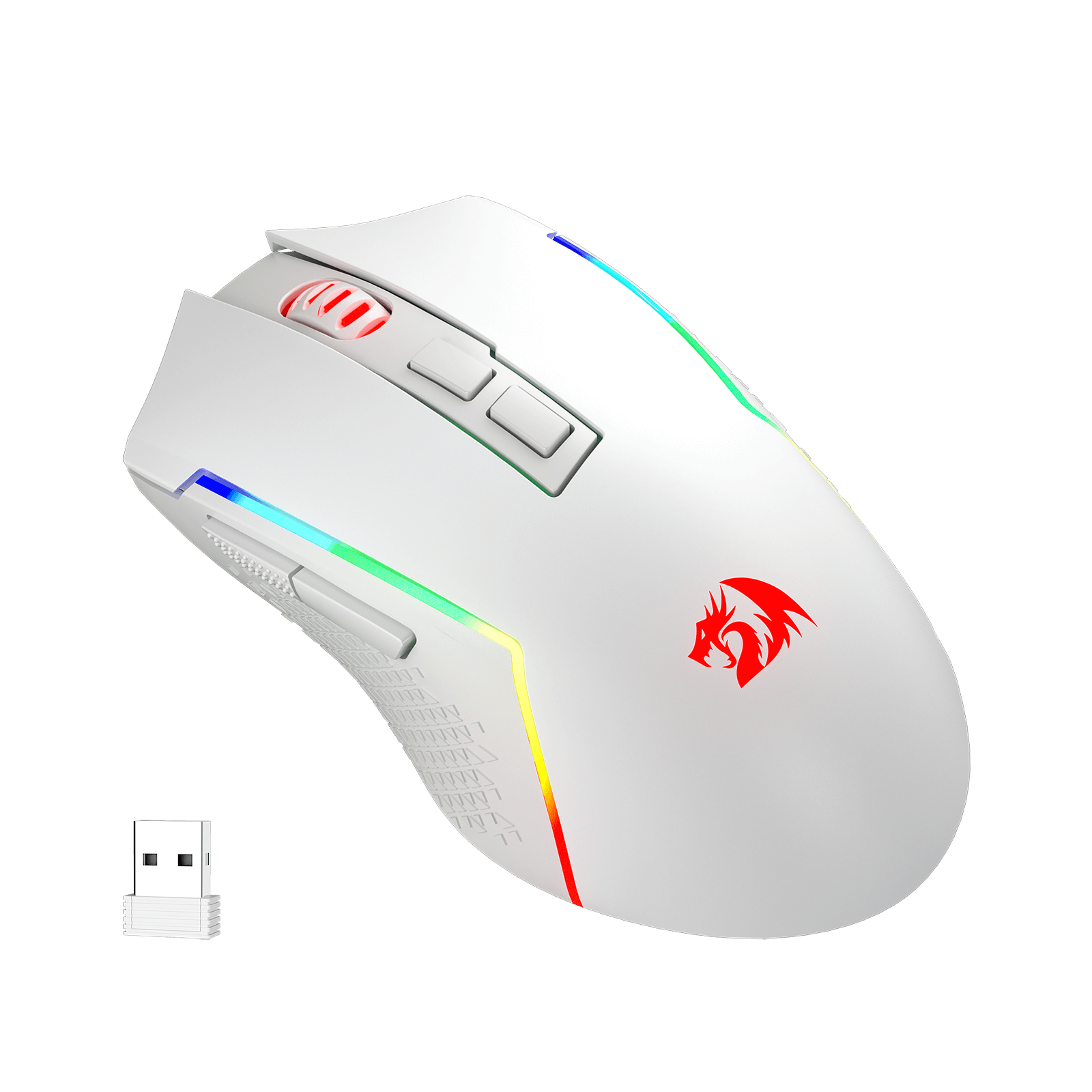 Redragon M693 Tetikus Permainan Bluetooth Wayarles, Tetikus Gamer Berwayar/Wayarles 8000 DPI dengan Sambungan 3-Mod, BT & Wayarles 2.4G, 7 Butang Makro, Kapasiti Kuasa Tahan Lama dan Lampu Latar RGB untuk PC/Mac/Komputer Riba