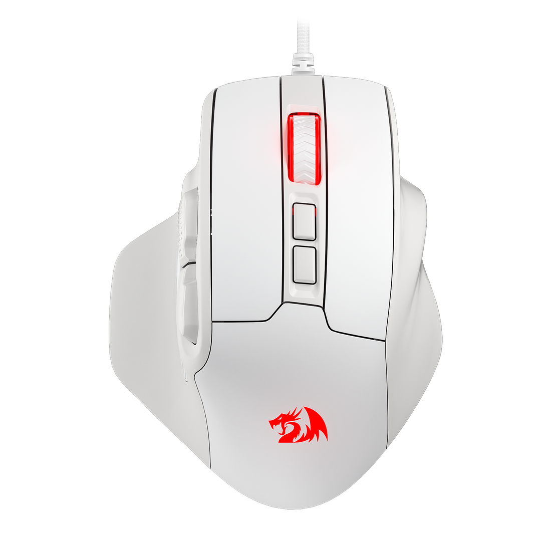 Redragon M806 Bullseye Gaming Mouse, 7 Butang Boleh Atur Cara Tetikus Gamer RGB Berwayar dengan Binaan Genggaman Semula Jadi Ergonomik, Perisian Menyokong Ikatan Kunci DIY & Berlampu Belakang