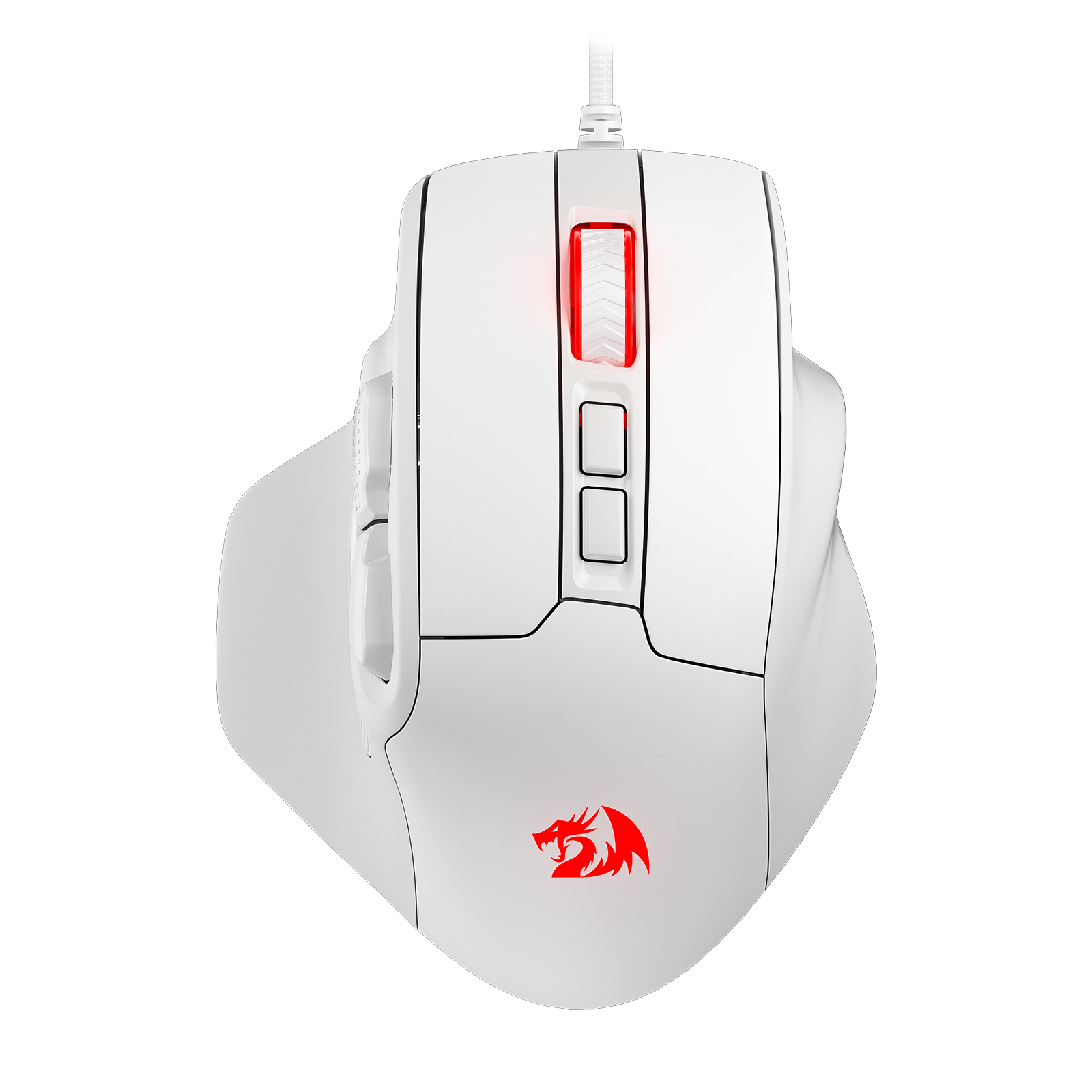 Redragon M806 Bullseye Gaming Mouse, 7 Butang Boleh Atur Cara Tetikus Gamer RGB Berwayar dengan Binaan Genggaman Semula Jadi Ergonomik, Perisian Menyokong Ikatan Kunci DIY & Berlampu Belakang