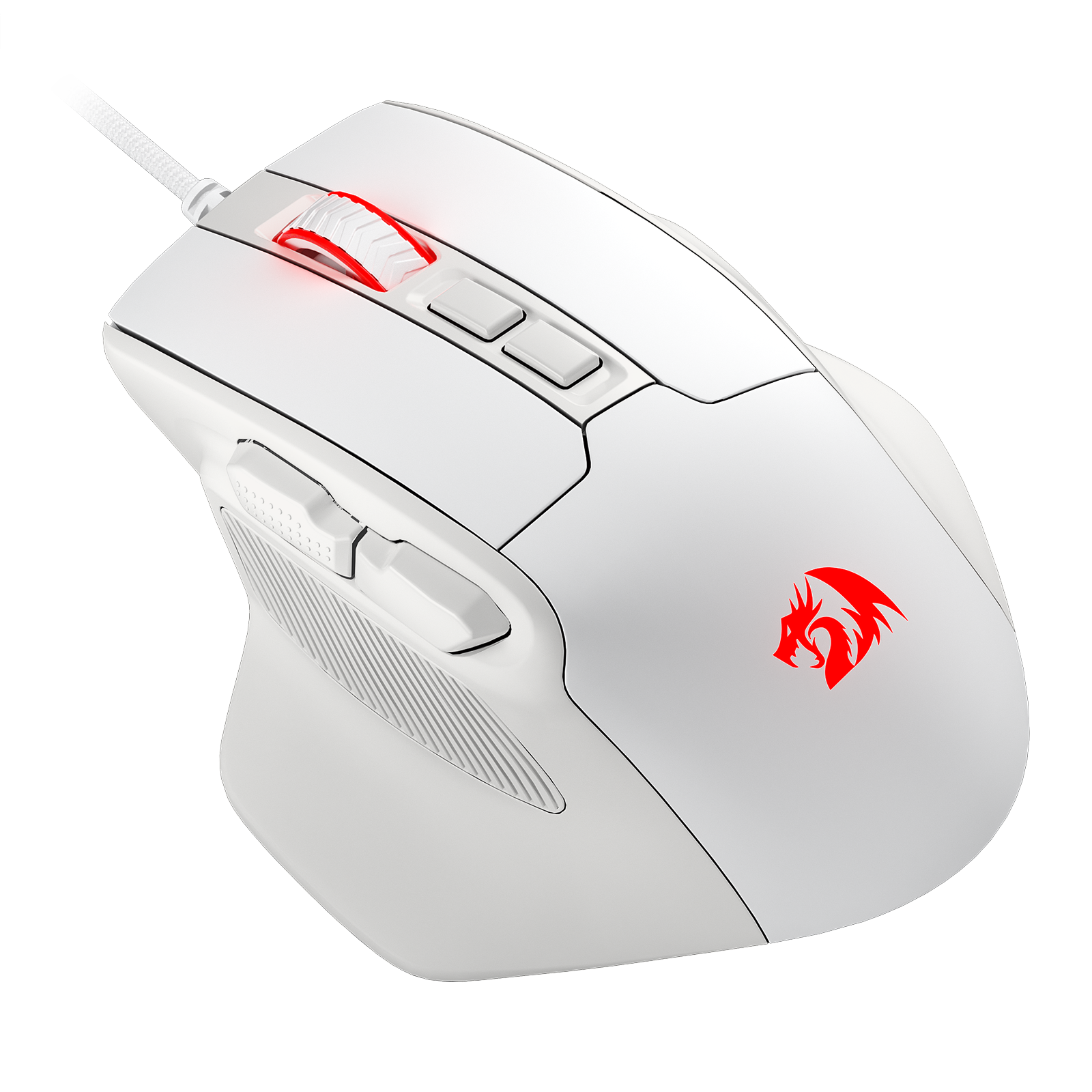 Redragon M806 Bullseye Gaming Mouse, 7 Butang Boleh Atur Cara Tetikus Gamer RGB Berwayar dengan Binaan Genggaman Semula Jadi Ergonomik, Perisian Menyokong Ikatan Kunci DIY & Berlampu Belakang