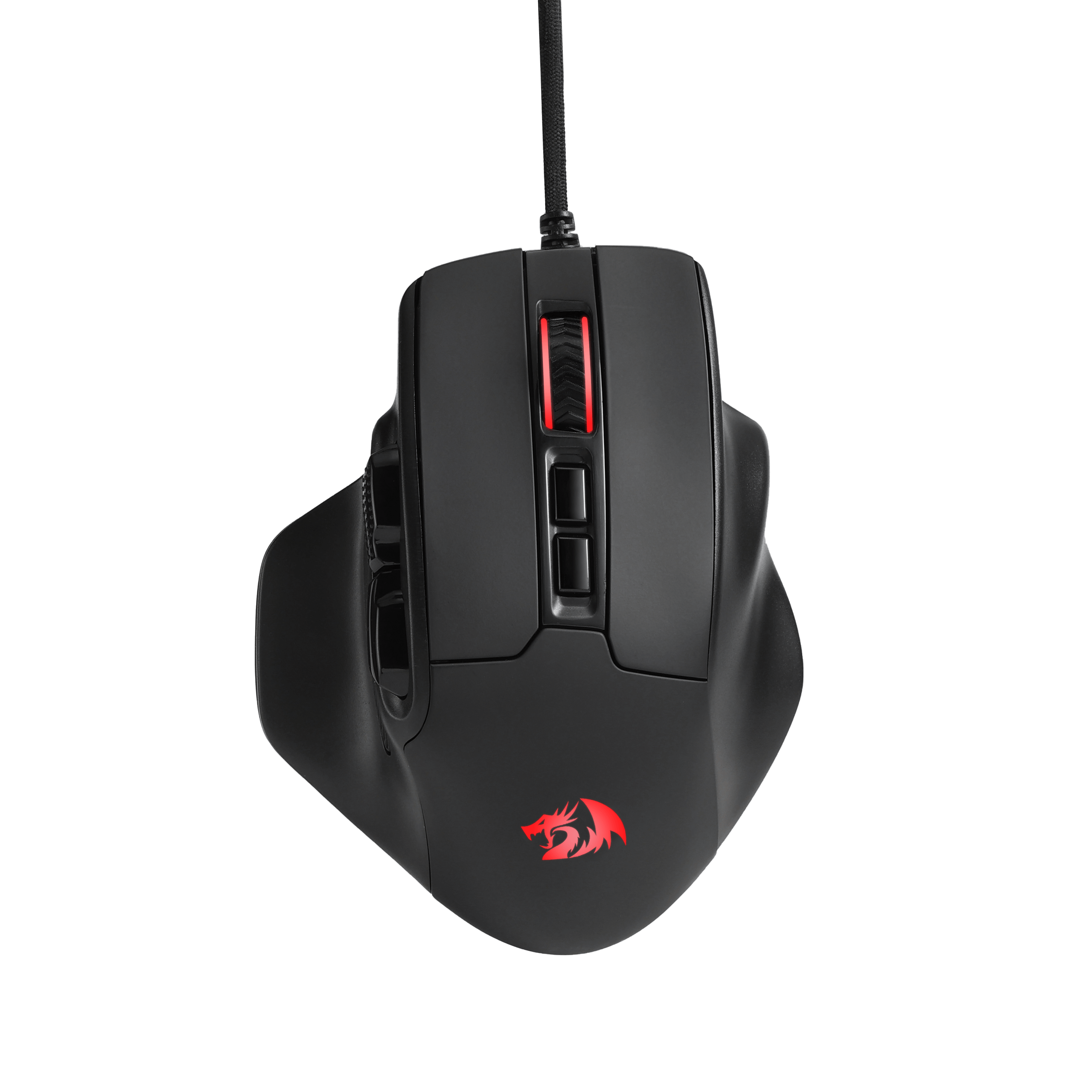Redragon M806 Bullseye Gaming Mouse, 7 Butang Boleh Atur Cara Tetikus Gamer RGB Berwayar dengan Binaan Genggaman Semula Jadi Ergonomik, Perisian Menyokong Ikatan Kunci DIY & Berlampu Belakang