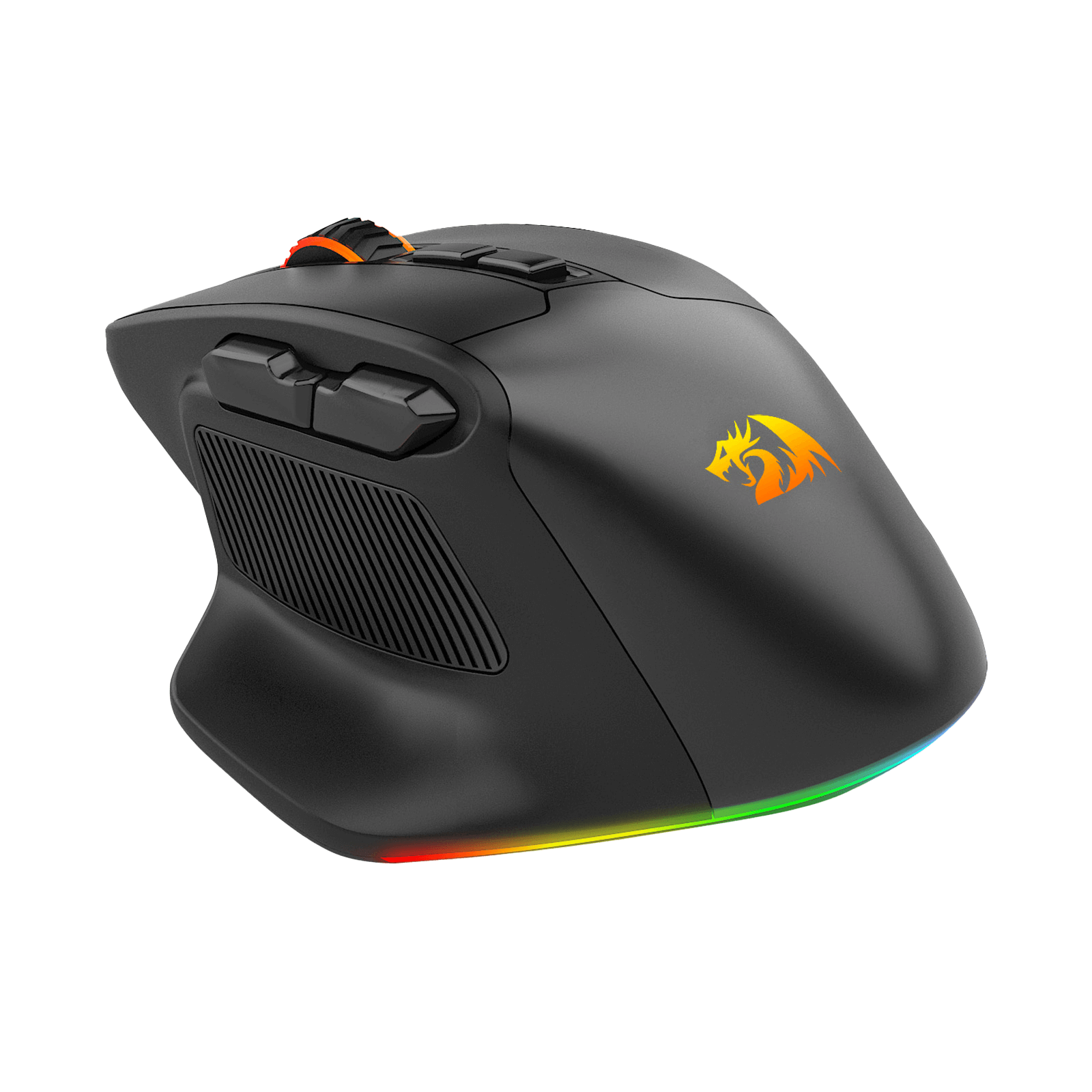 Tetikus Permainan Wayarles Redragon M806, 7 Butang Boleh Diprogramkan Tetikus Pemain RGB Berwayar dengan Sambungan 3 Mod, BT & Wayarles 2.4G, Binaan Genggaman Semula Jadi Ergonomik, Perisian Menyokong Ikatan Kunci & Lampu Latar DIY