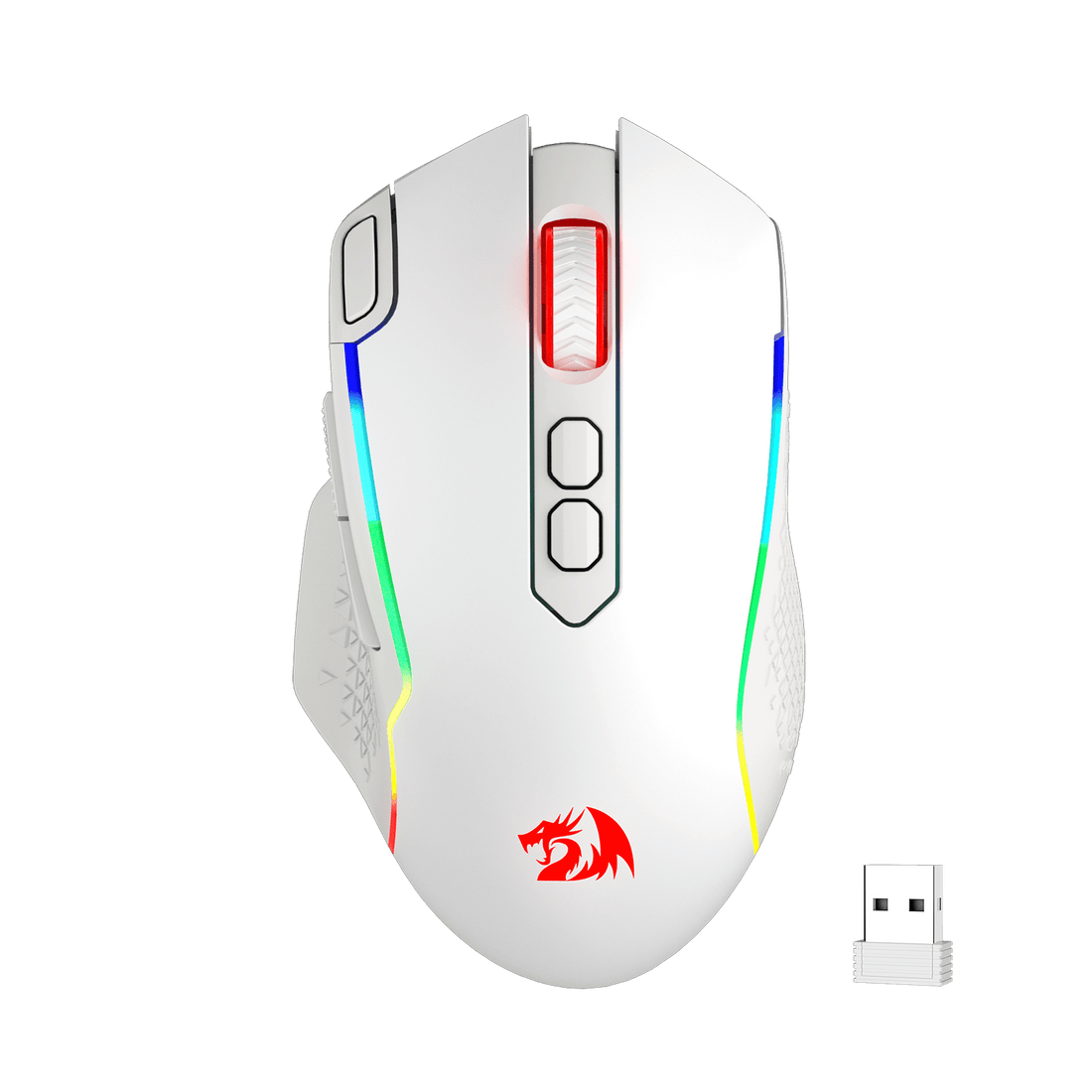 Tetikus Permainan Wayarles Redragon M810 Pro, Tetikus Gamer Berwayar/Wayarles 10000 DPI dengan Kekunci Tembakan Pantas, 8 Butang Makro, Kapasiti Kuasa Tahan Lama 45 Jam dan Lampu Latar RGB untuk PC/Mac/Laptop